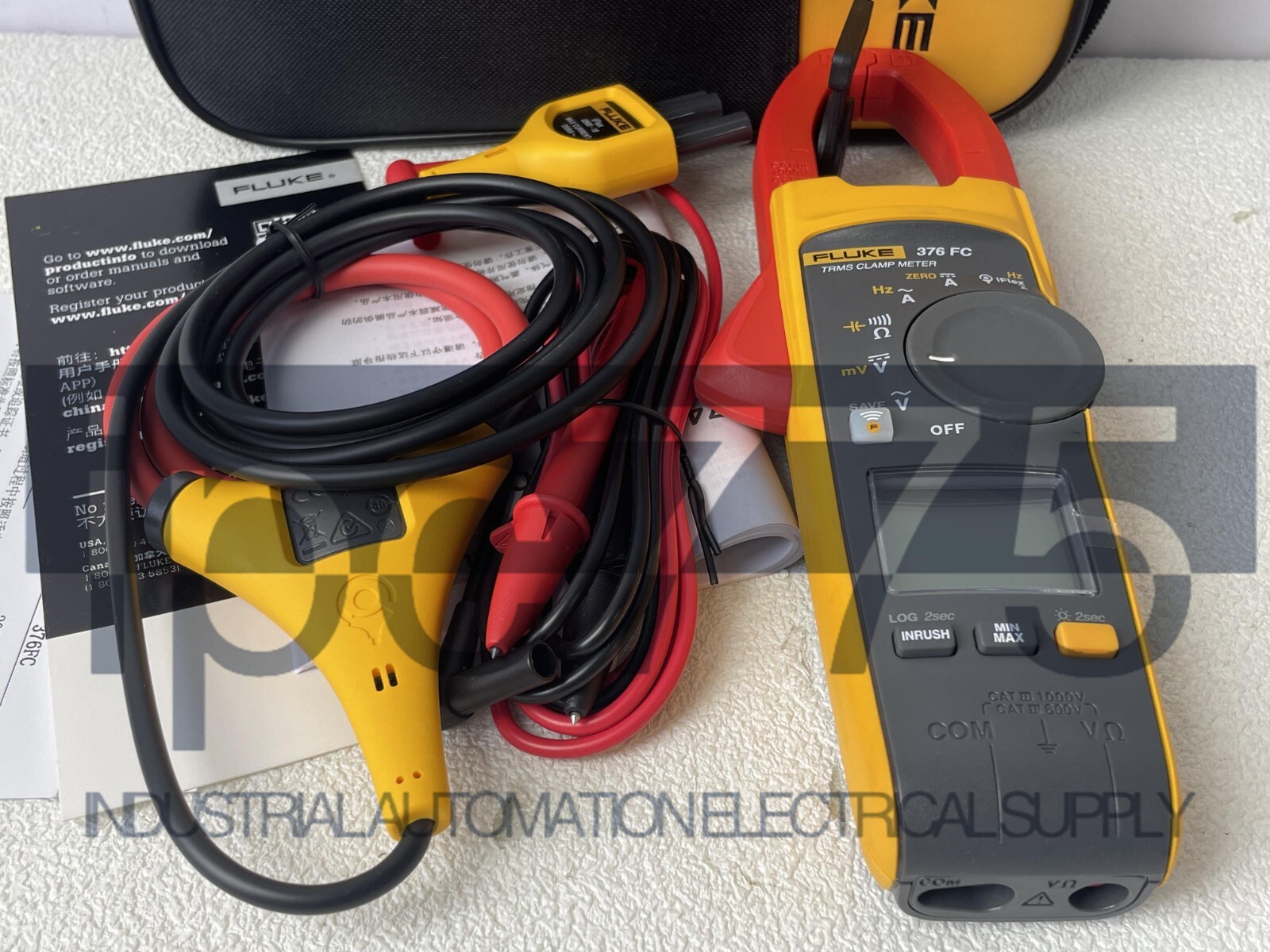 Fluke 376 FC True-RMS AC/DC Volt Ohm Amp Clamp Meter WIFI Connection With iFlex