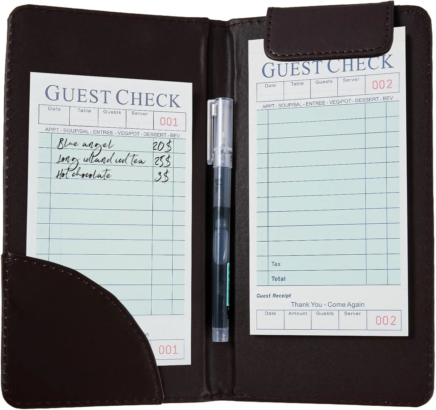 300 Guest Check Books 6 Pack Of 50, for Servers, Server Note Pads, Waitresses