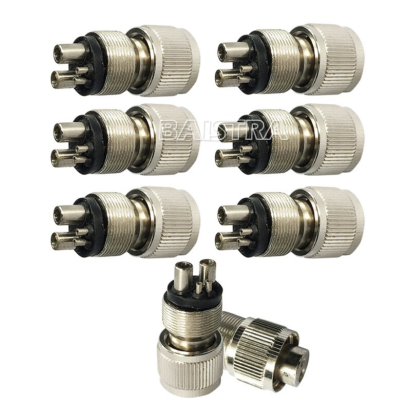 Dental Handpiece Tubing Change Adapter Connector Converter 4Holes to 2Holes