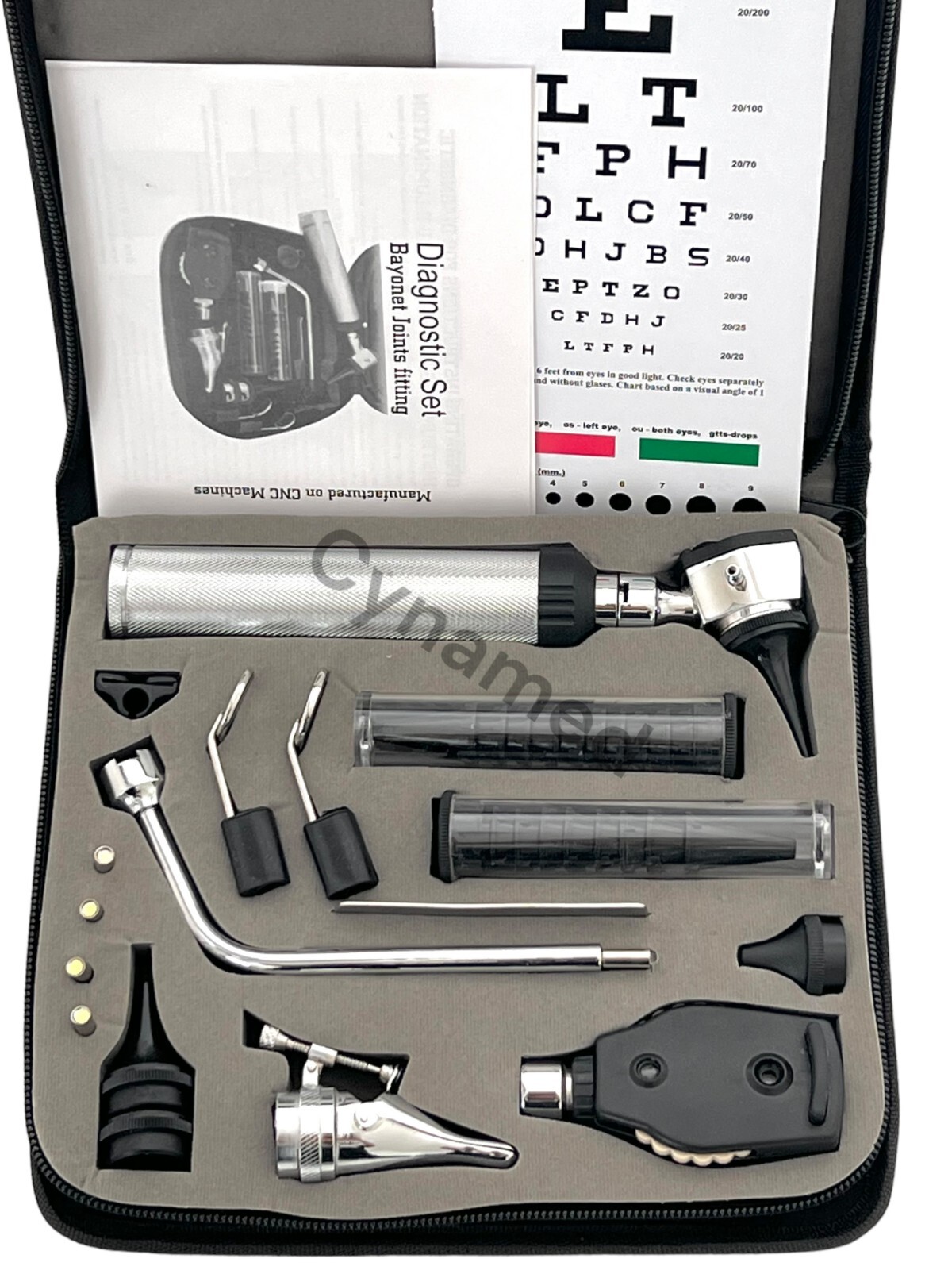 ORIGINAL Professional 2.5V ENT Diagnostic OTOSCOPE Set,Ophthalmoscope, Otoscope
