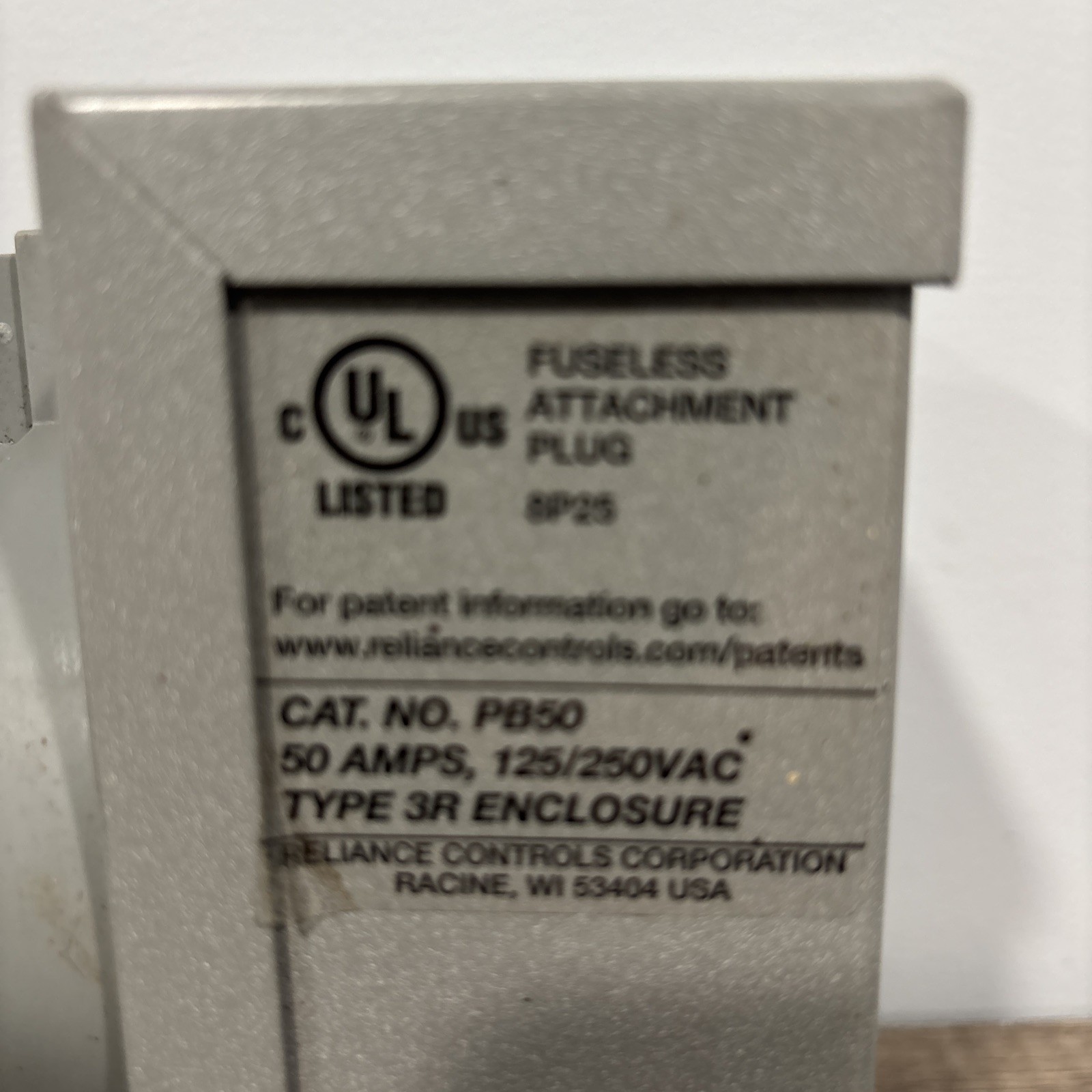 Reliance Controls Power Inlet Box PB50 – New Open Box