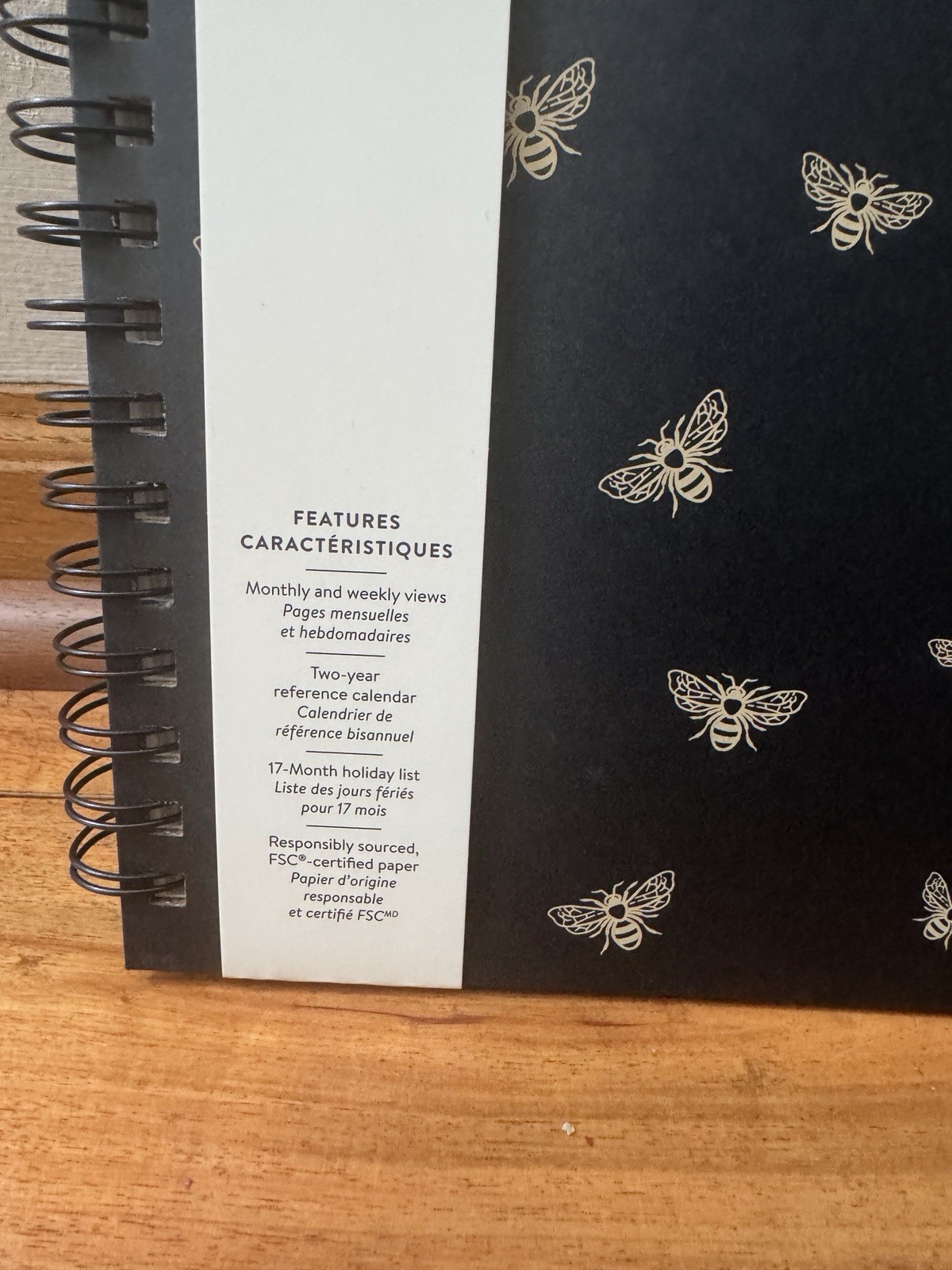 2027 Planner Rae Dunn Planners 17 Months Aug 2026- Dec 2027 Black Bee