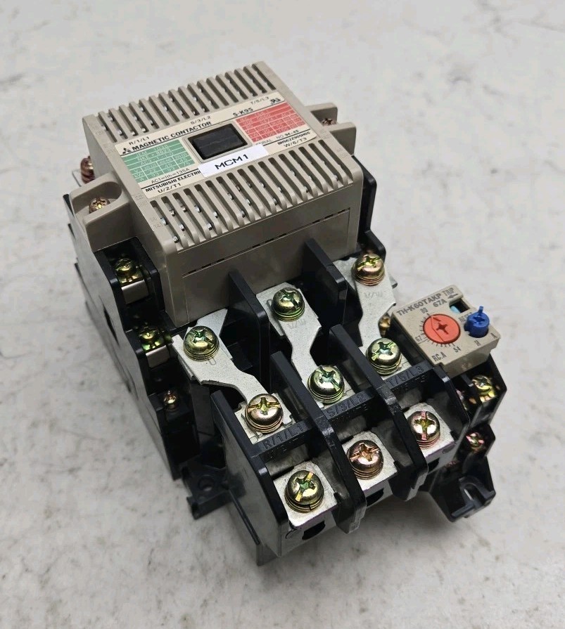 Mitsubishi S-K95 Magnetic Contactor 3 Pole w/ TH-K60TAKP Overload Relay 54-80A