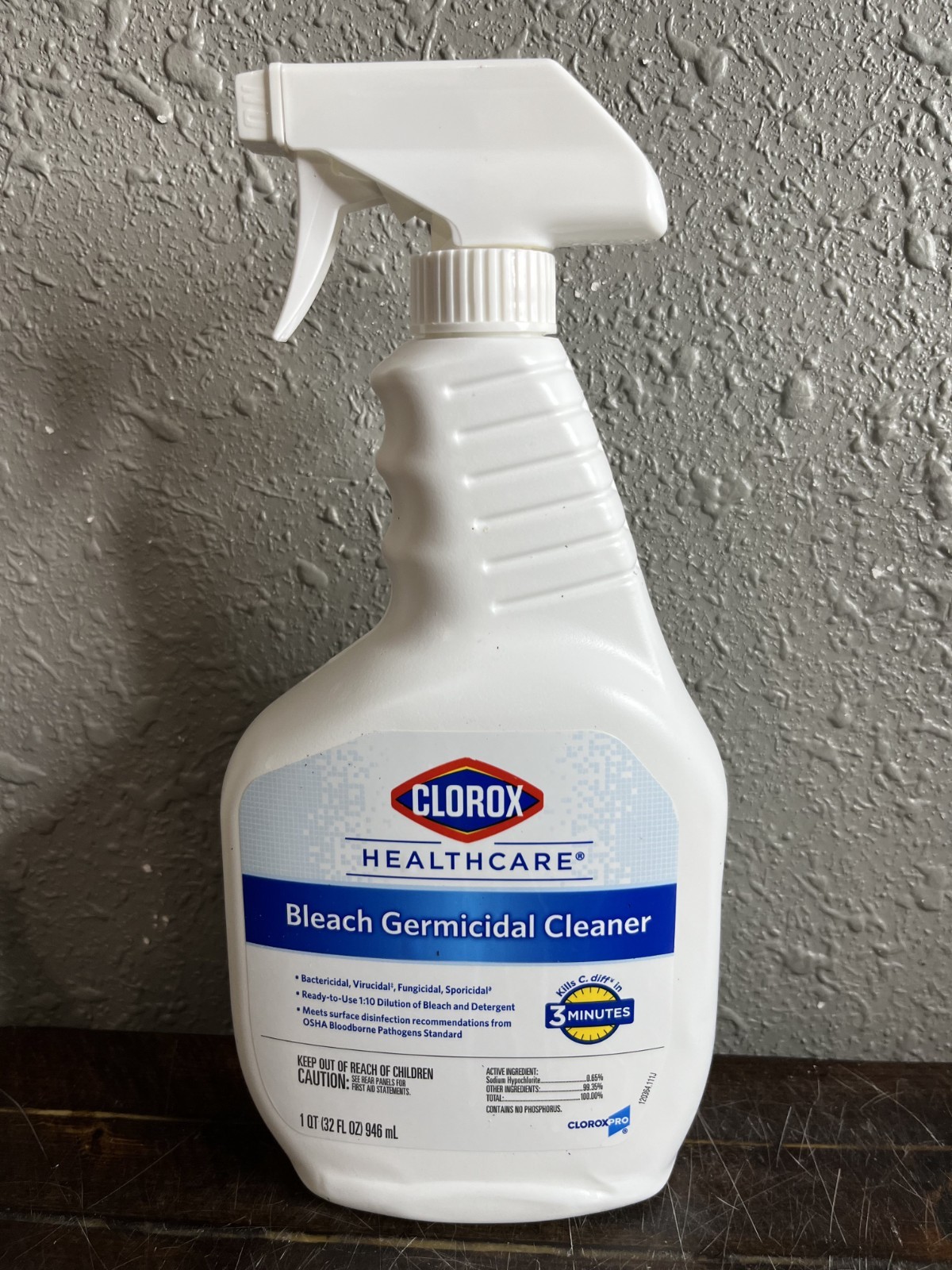 2 Pack Clorox Healthcare Bleach Germicidal Cleaner Spray 32 oz Disinfectant