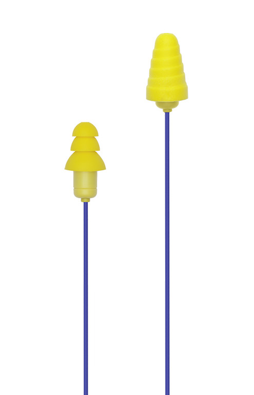 Plugfones Guardian, Earplugs with Audio, Earplug Headphones, 26 dB NRR, Yellow