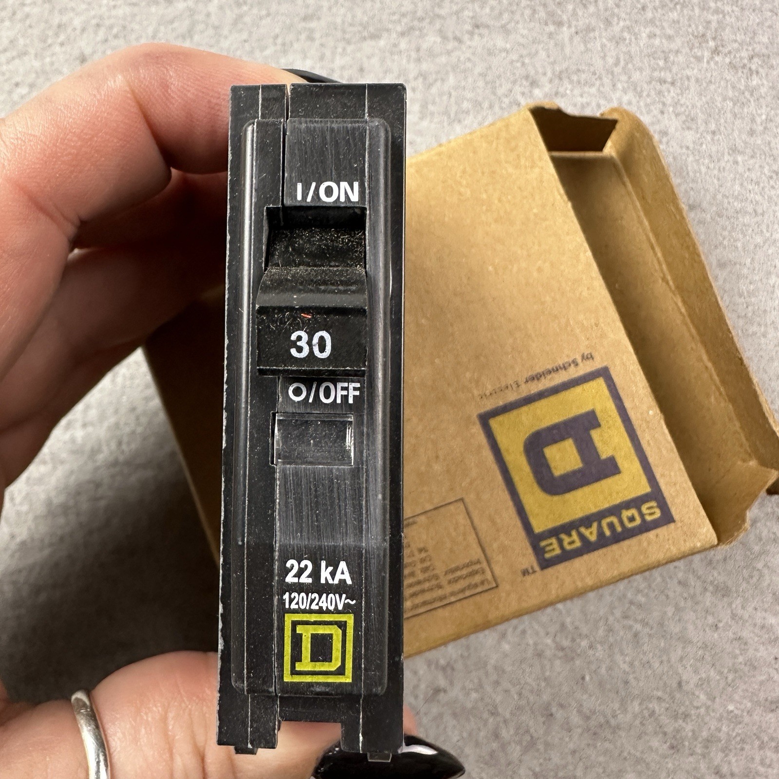 SQUARE D QO130VH 30A 120 V 22kA Circuit Breaker QO Type 1 Pole New in Box