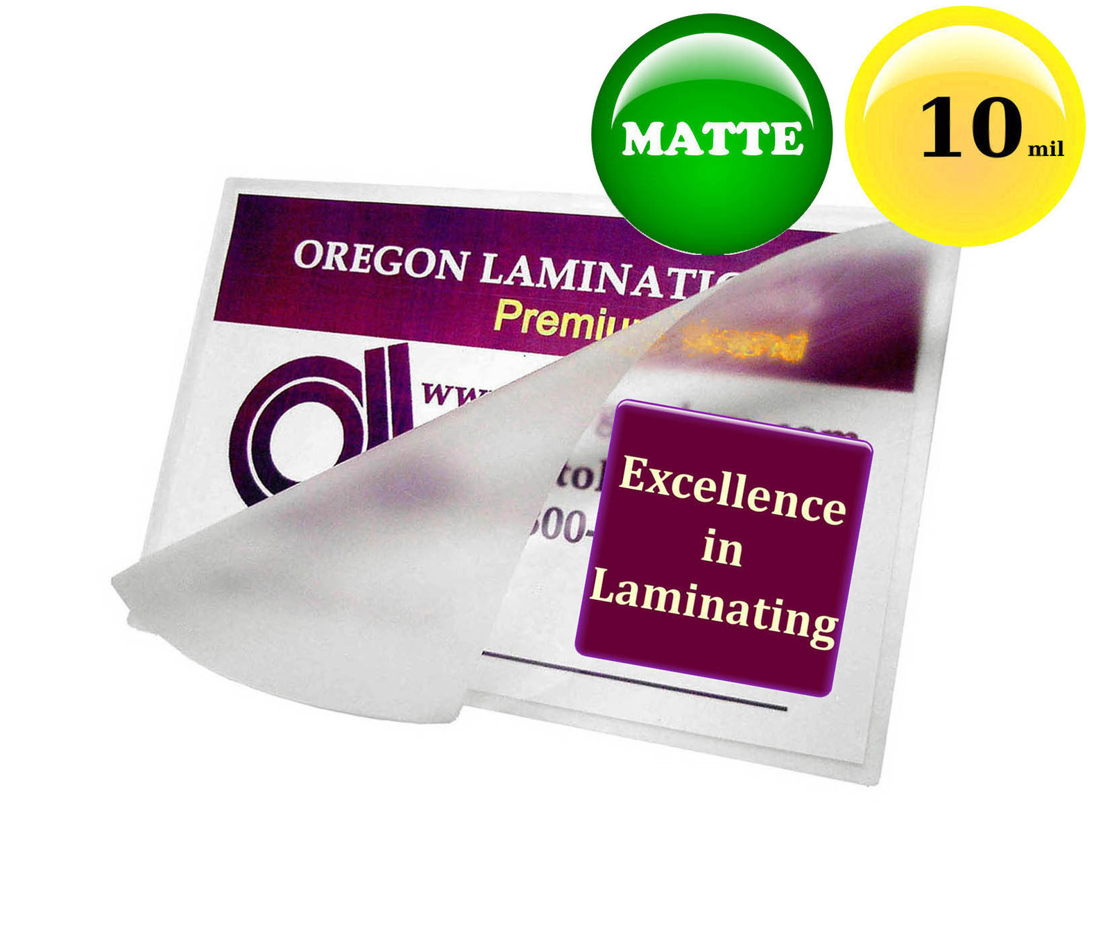 500/pack MATTE/MATTE Military Cards 10 Mil Hot Laminating Pouches 2-5/8 x 3-7/8