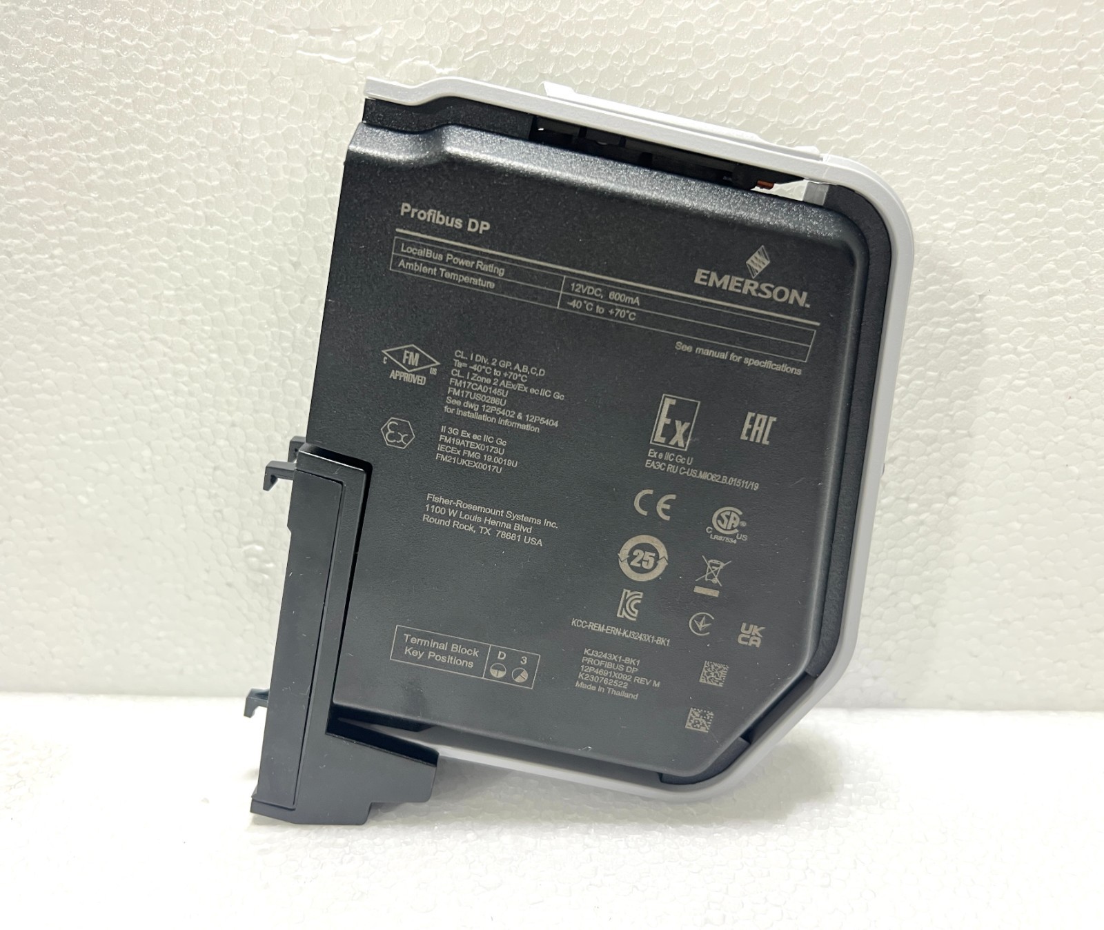 Emerson KJ3243X1-BK1 Profibus Dp 12P44691X092 Rev M