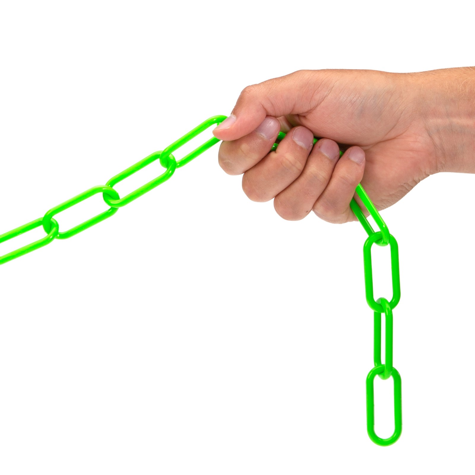 Steelman 100-Foot Hi-Viz Green Plastic Safety Chain 61075