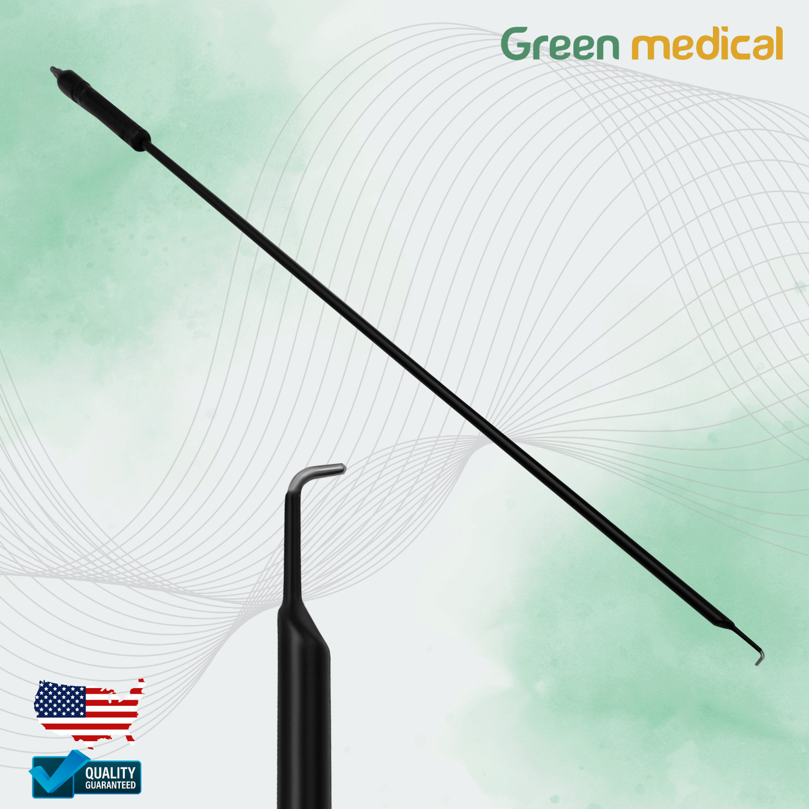 L-Hook 5 mm Insulated Electrode laparoscopic monopolar With Banana Plug