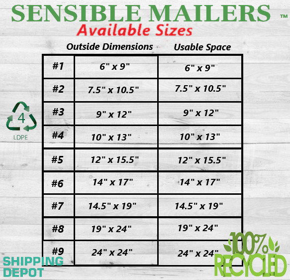 Fully Recycled Poly Mailers Earth Friendly Shipping Bags – Sensible Mailers