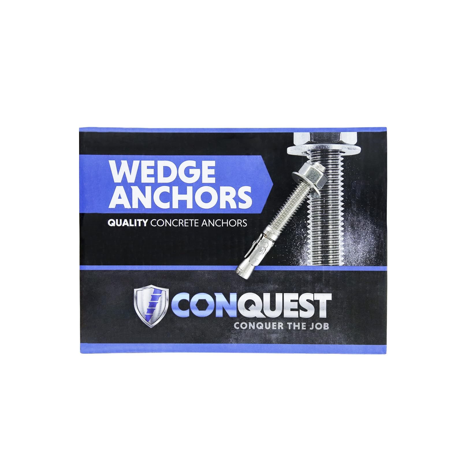 Conquest 3/8″ x 3″ Type 304 Stainless Steel Wedge Anchors Box of 50 Heavy Dut…