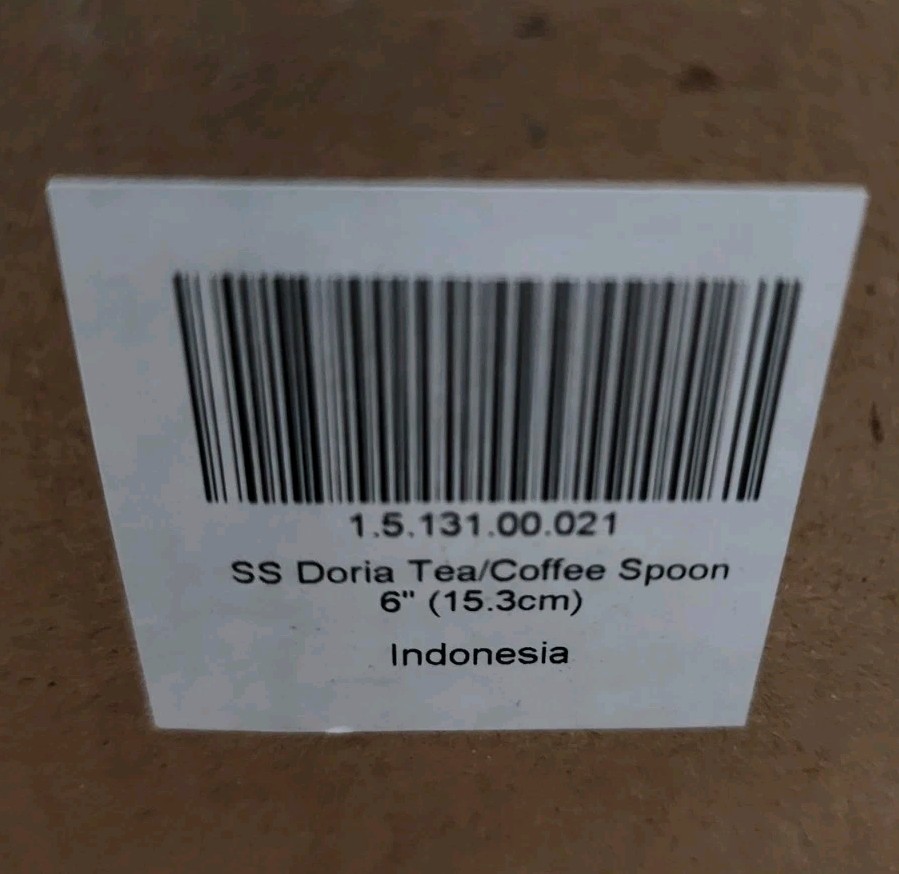 12 Pc Fortessa Doria 6″ 18/10 Stainless Steel Extra Heavy Weight Teaspoon, NEW!!