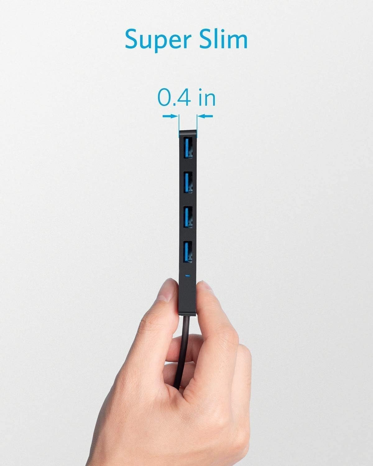 USB Hub 4 Ports, Multiple USB 3.0 Hub, USB Splitter for Laptop, Extender for a P