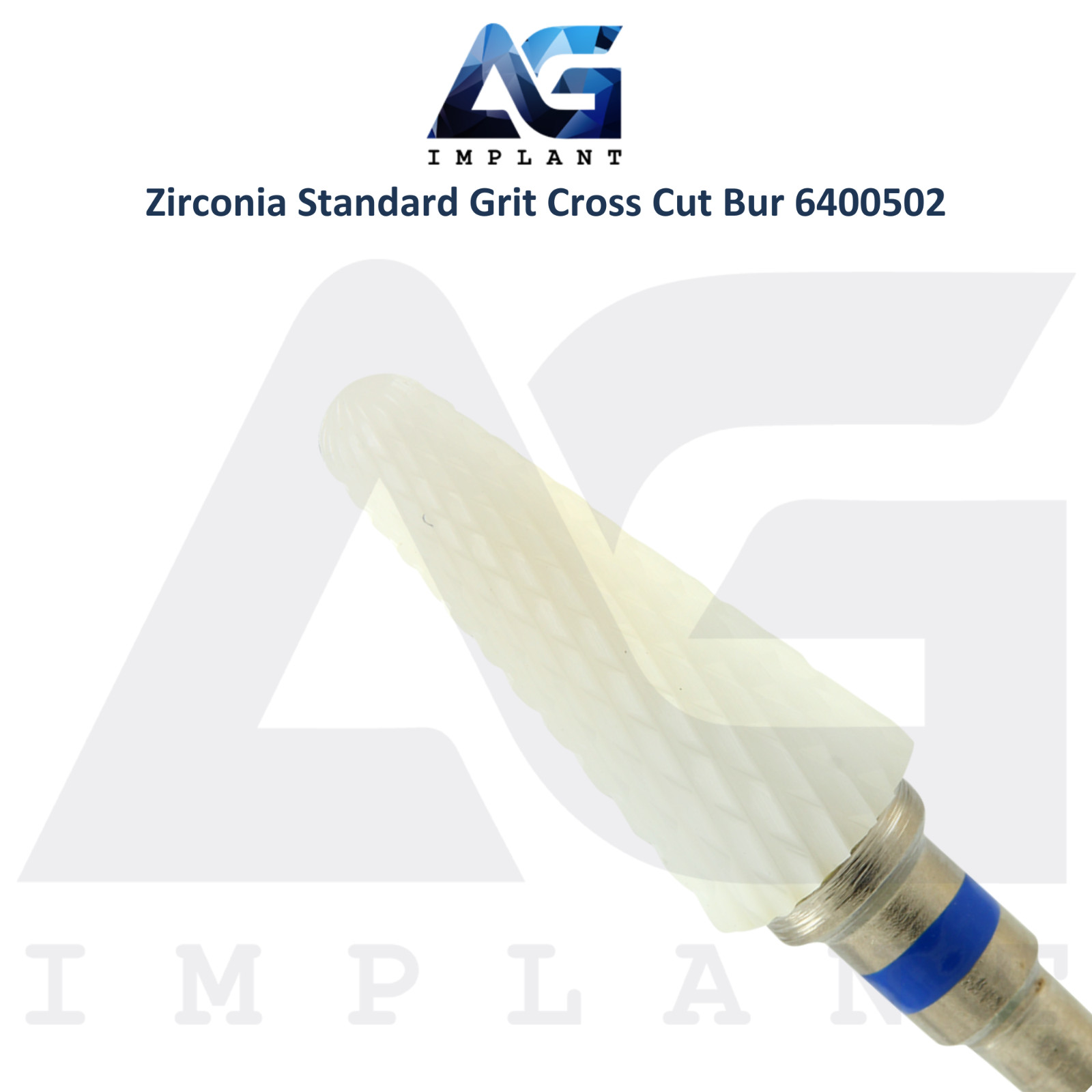Dental Wilson Cross Cut Conical Standard Bur Ø6.0×14.5mm White Zirconia 6400502