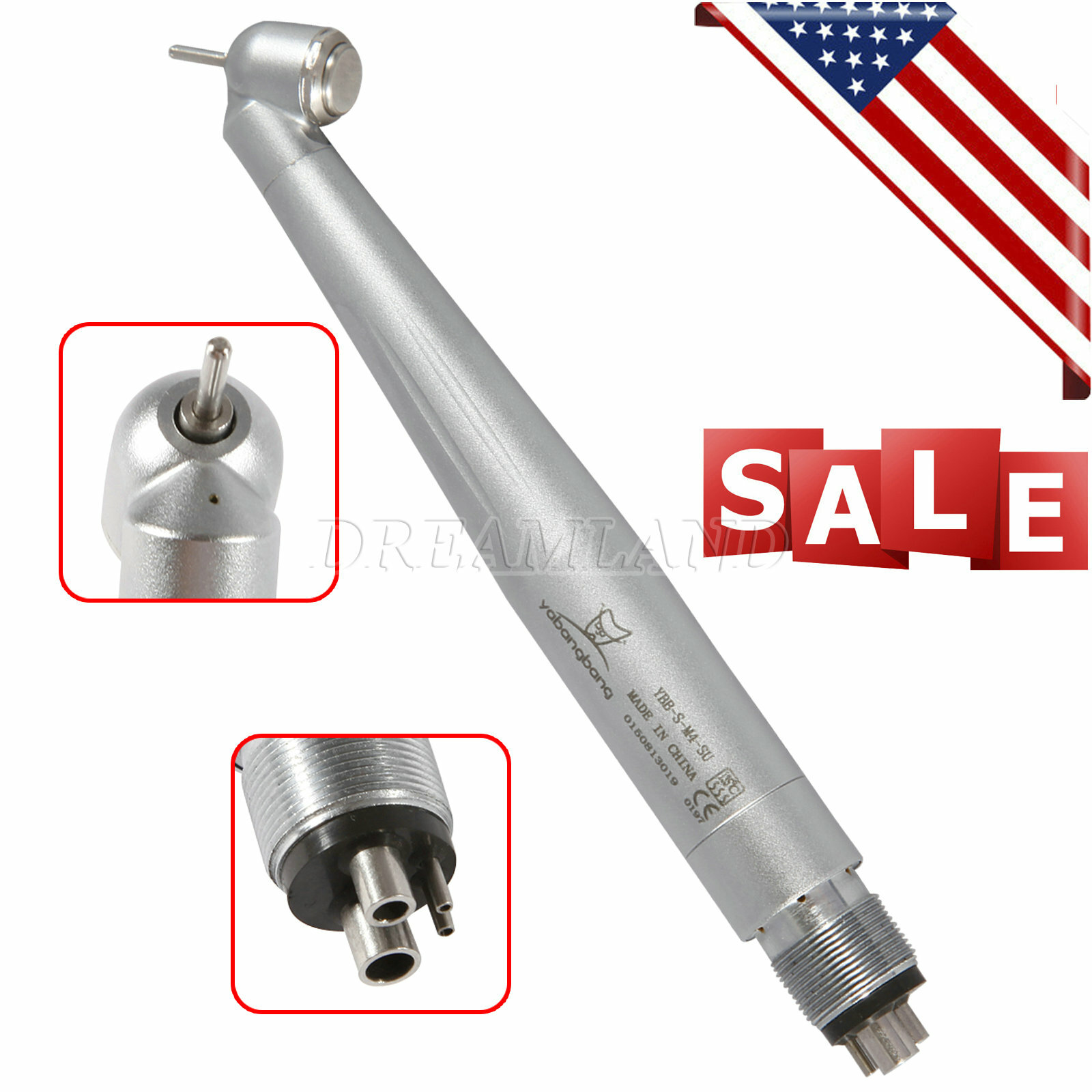 Yabang Dental 45 Degree High Speed Handpiece Push Button 4HOLES 1/5/10 WCA4