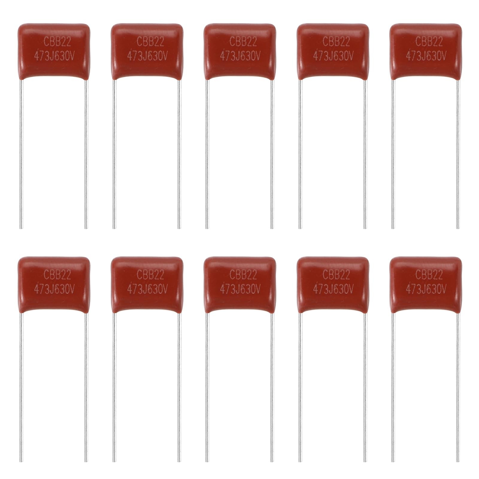 50pcs CBB22 Capacitor 630V 473J 0.047UF Metallized Polypropylene Film Capacitors