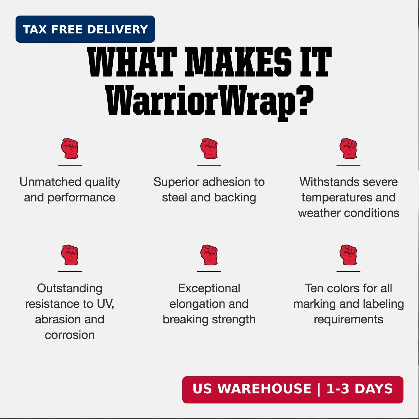 WarriorWrap General 3/4 in. x 60 ft. 7 mil Vinyl Electrical Tape, Red