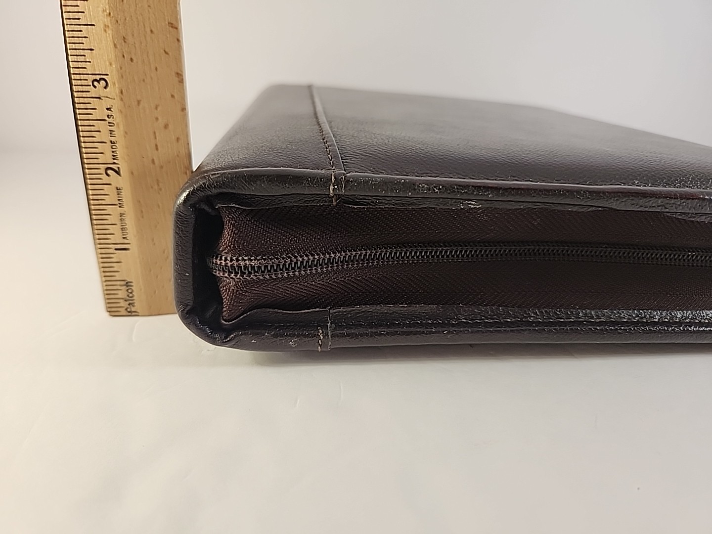 VTG Franklin Covey Genuine Cowhide Leather 7-Ring Planner Made In USA 9×11 Brown