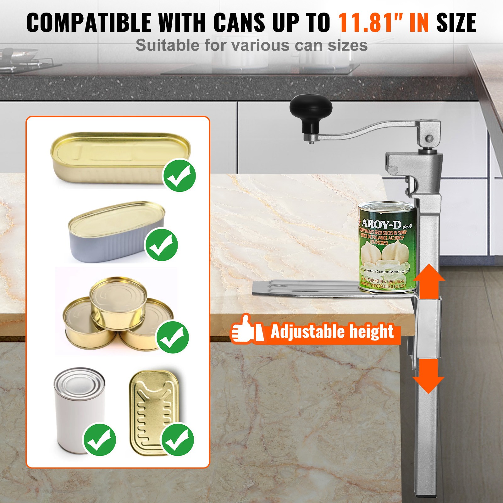 Uimoso Commercial Heavy Duty Manual Can Opener for Restaurants, 11.8 in