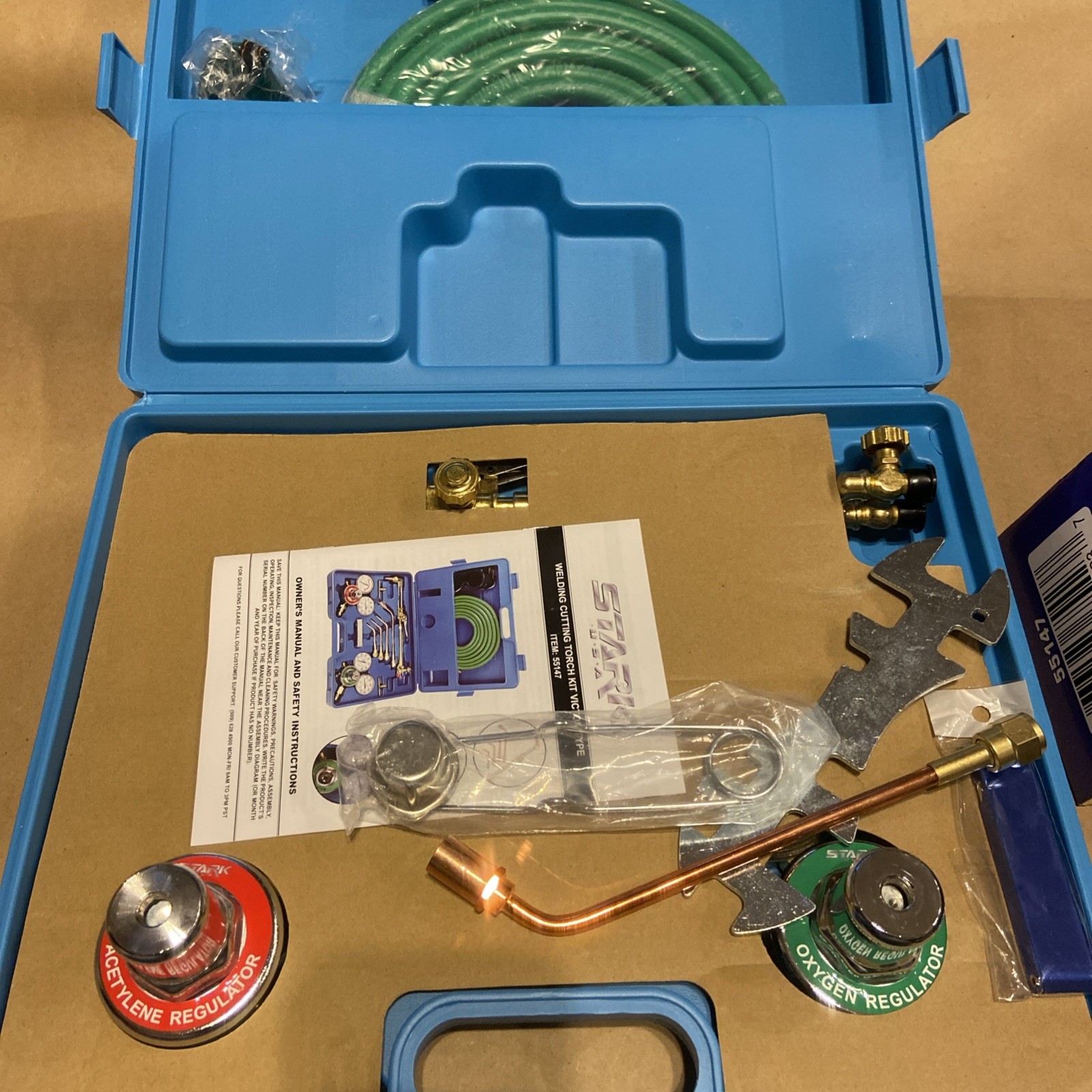 Stark USA Portable Oxygen Acetylene Welder Include Nozzles Cutting Torch, Gau…