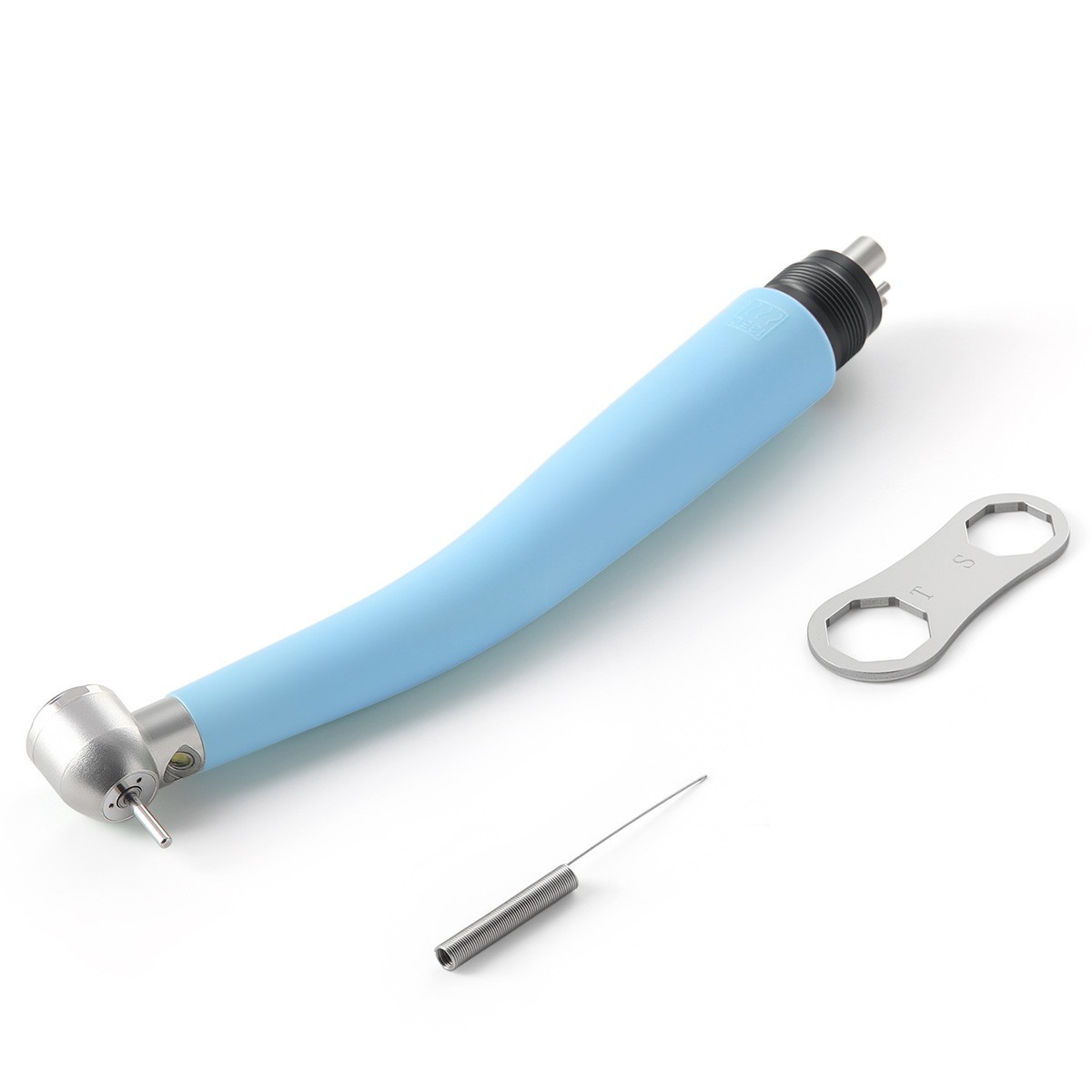 4Hole Dental Fiber Optic LED High Sspeed Handpiece Turbine 3Spray Blue Green