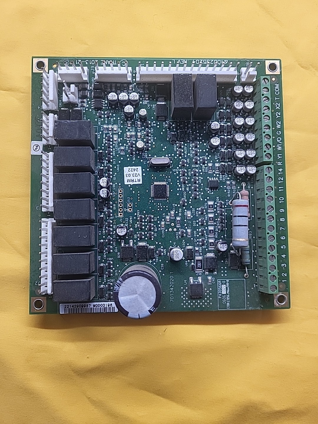 Trane Control Board MOD03196 Rev. Ak. 6200-0123-23 RTRM. Used.