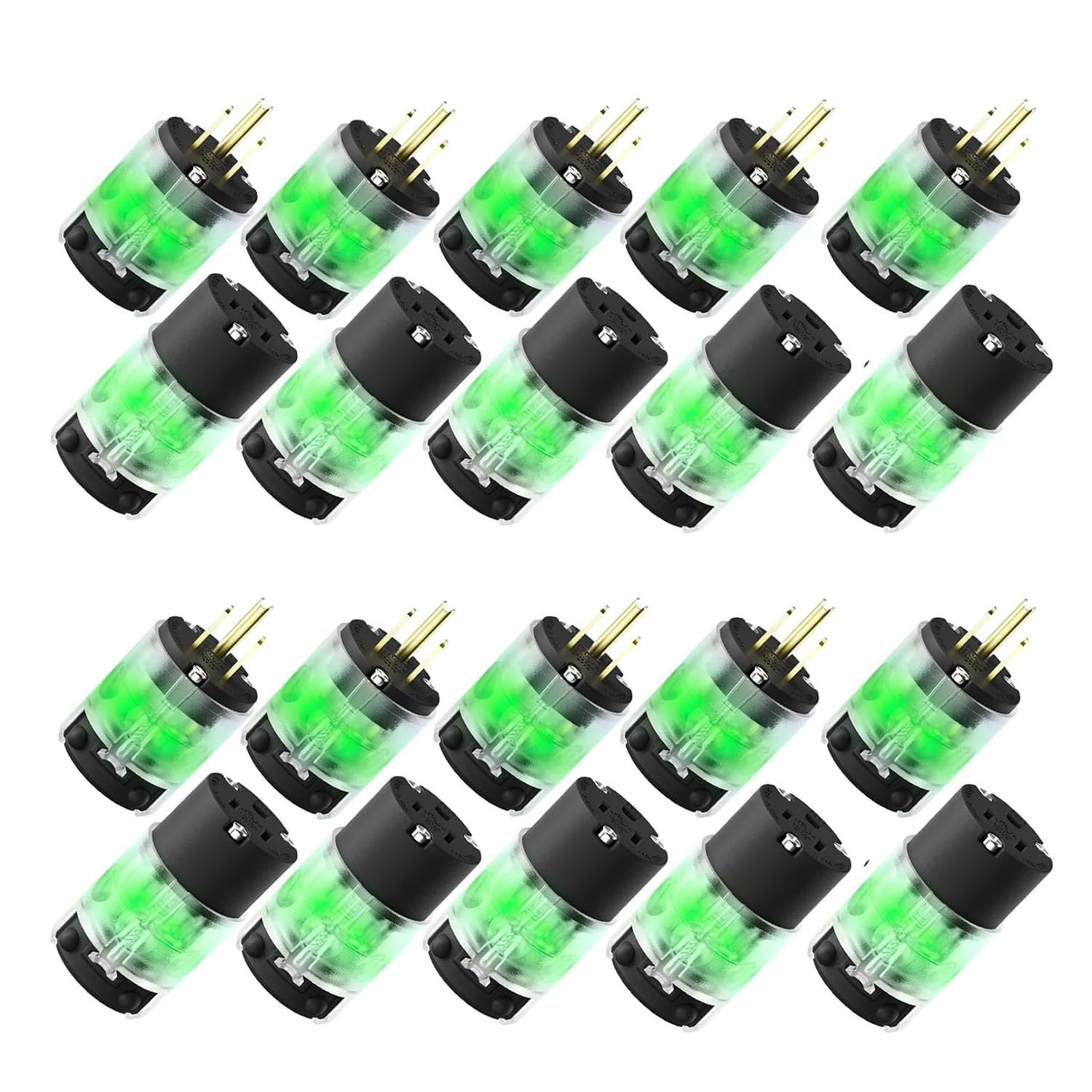 EPLESFTON 10 Set Lighted Extension Cord Ends, 15A 125V Cord…