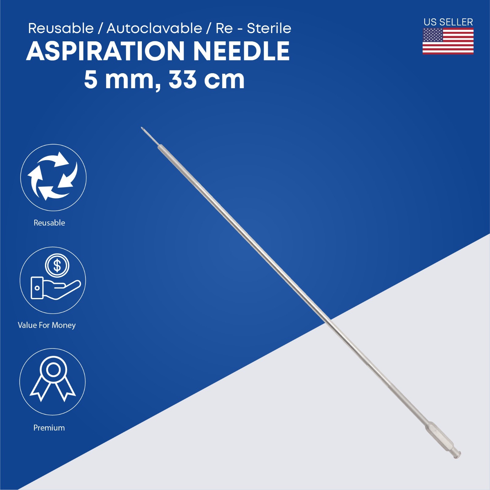 Laparoscopic Aspiration Needle 5 mm Endoscopy Surgical Instruments