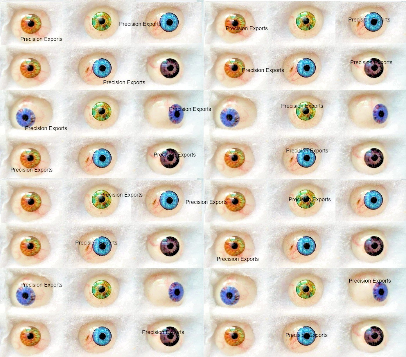 Mixed Prosthetic Eyes Artificial Ocular Collection Medical Training Lot Of 50PC