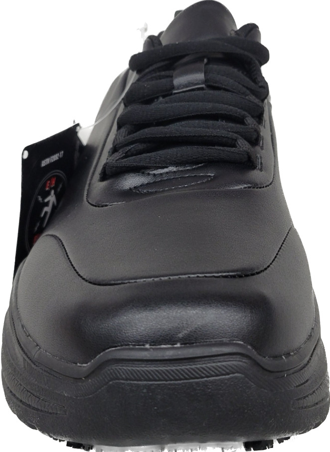 Work Slip Resistant Shoes Men Black Lace Up All Day Comfort Cushion MayTall 7201