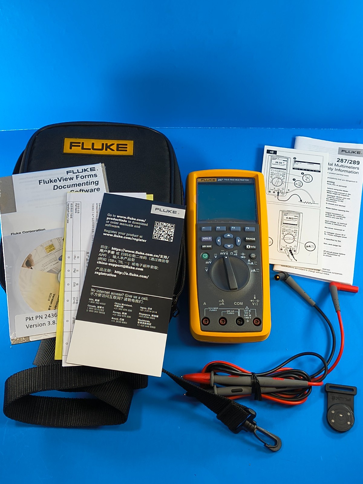 Fluke 287 FVF FlukeView Forms Logging Industrial Digital Multimeter Meter