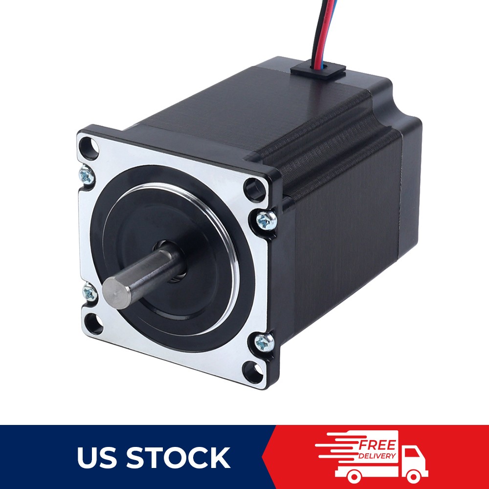 STEPPERONLINE Nema 23 Stepper Motor 1.9Nm(269oz.in) 2.8A 76.5mm Φ8mm Shaft CNC