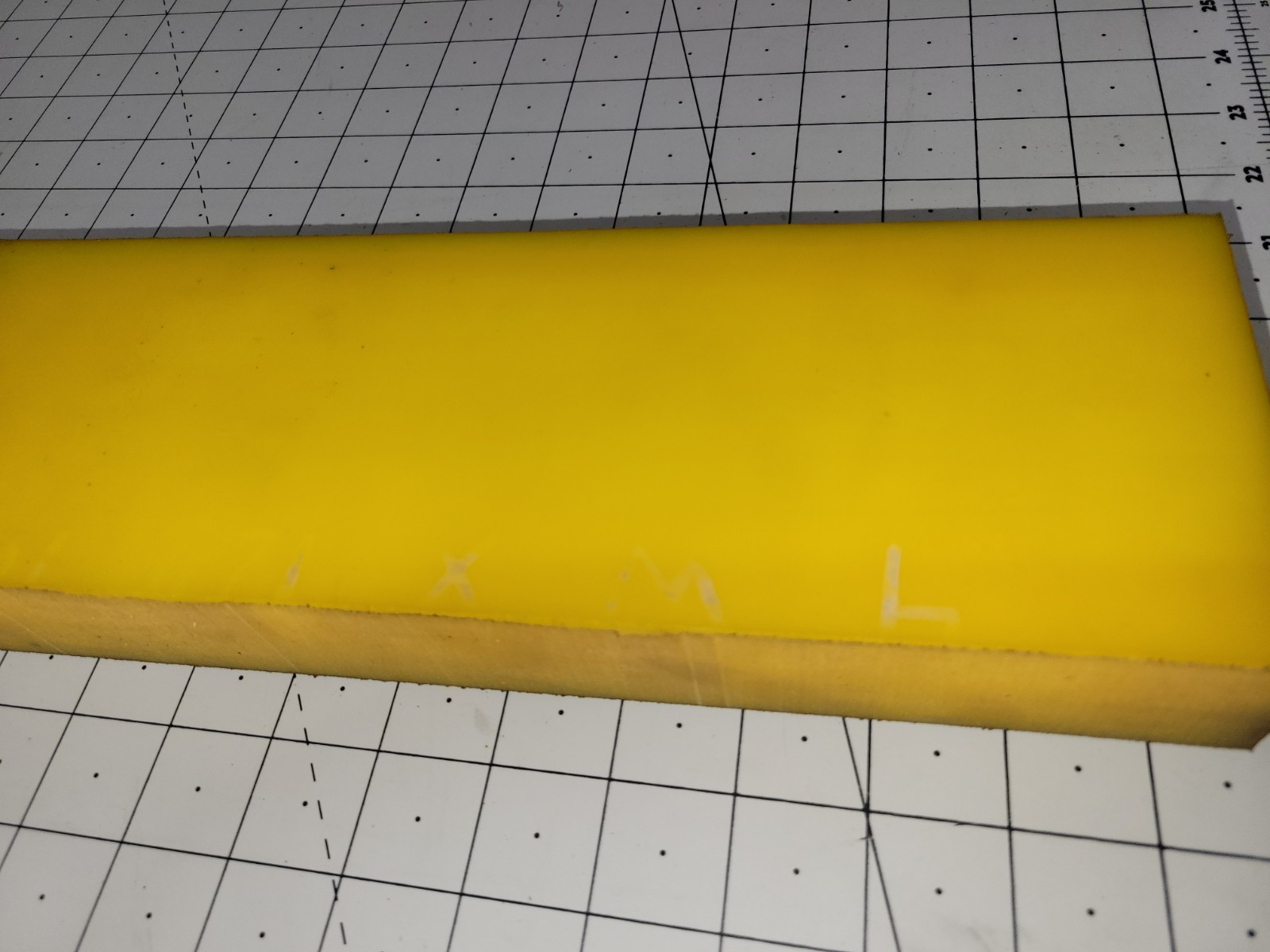 1-1/2″ x 4″ x 12″ 40 A Durometer Polyurethane Sheet, Yellow, P/N 13138
