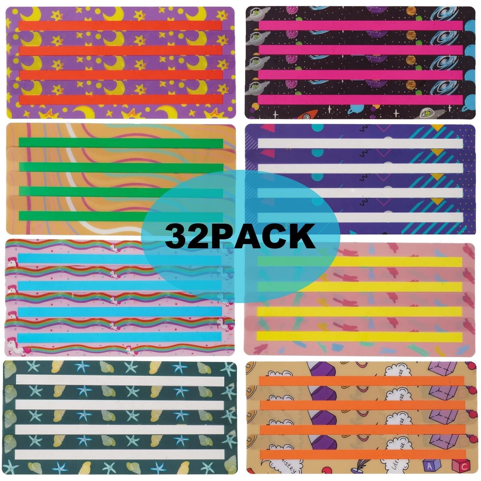 32 Pieces Guided Reading Highlight Colored Overlays Cute Kids Bookmarks Help …