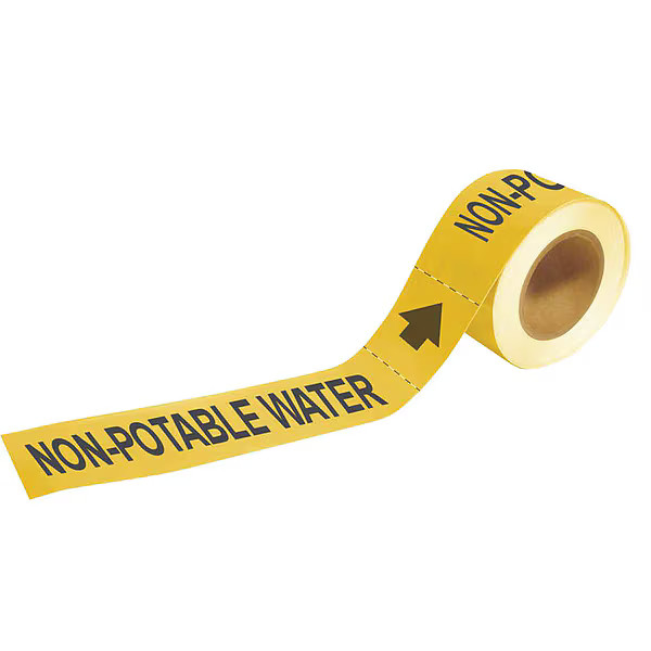 Brady Pipe Marker,Non-Potable Water,1 In.H 20452 Brady 20452 754473204525