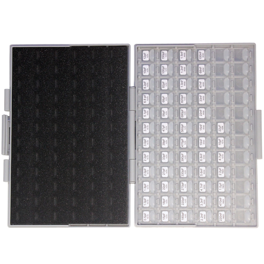 AideTek 0805 size 55 values 10PC/Value Capacitor Kit in BOX-ALL-72 free Tweezers