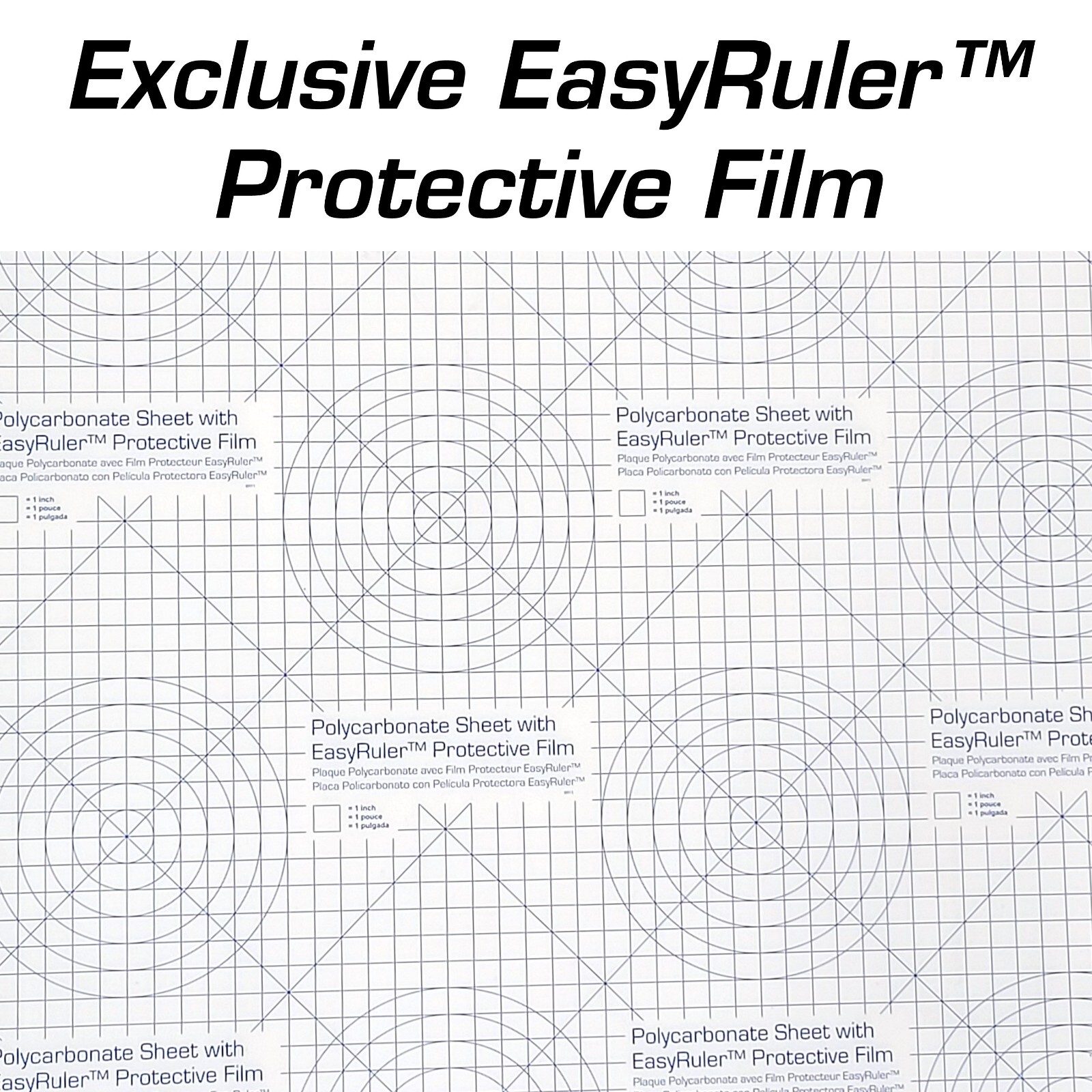 Polycarbonate Plastic Sheet 40″ X 48″ X 0.472″ (1/2″) Exact with EasyRuler Film