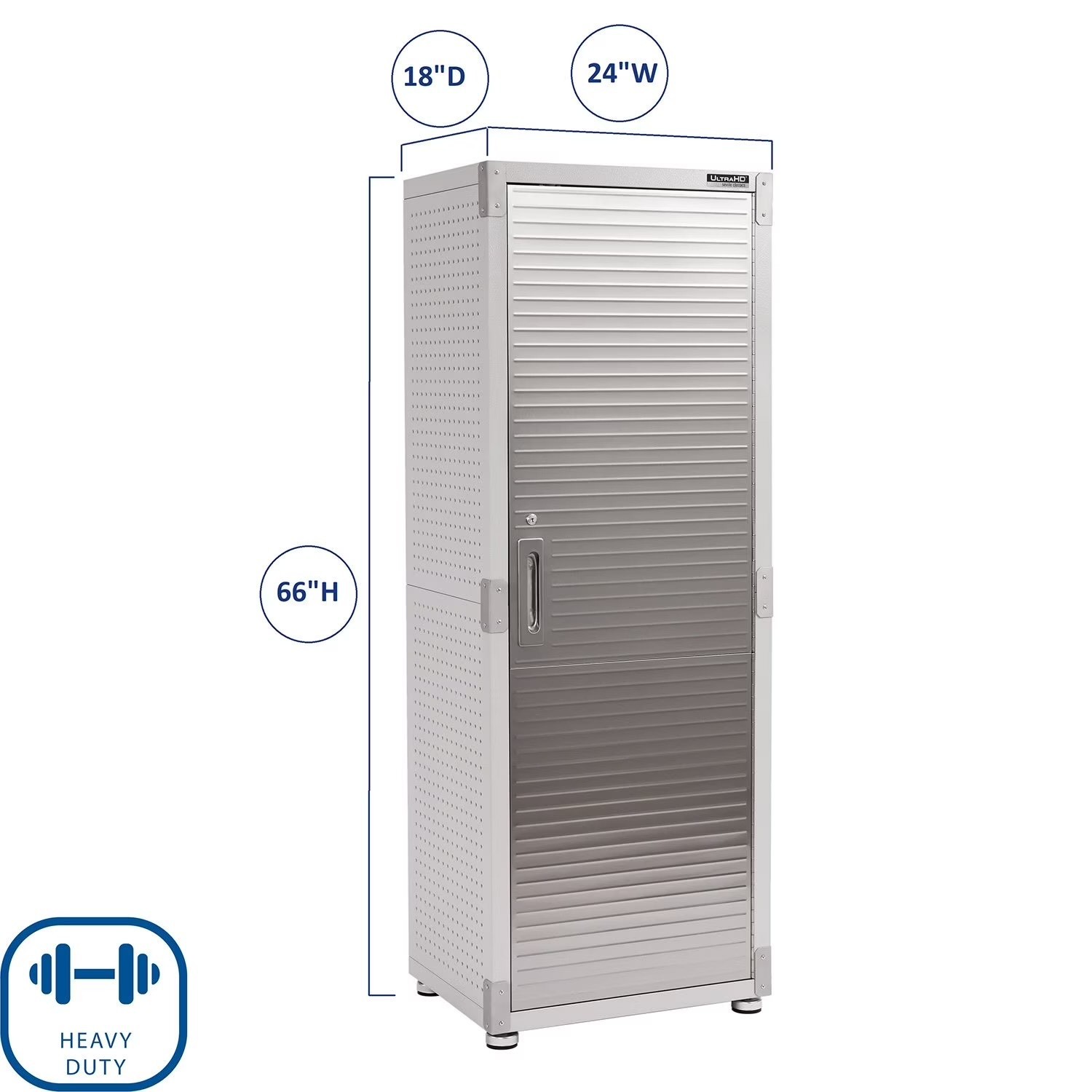 Seville Classics UltraHD Steel Storage Cabinet Locking 24x18x66 400 lb