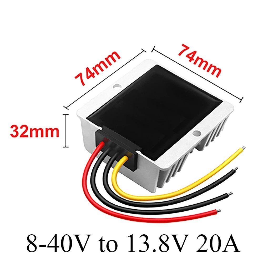 8V-40V to 12V 13.8V 19V DC-DC Voltage Stabilizer 3-30A Power Converter Regulator