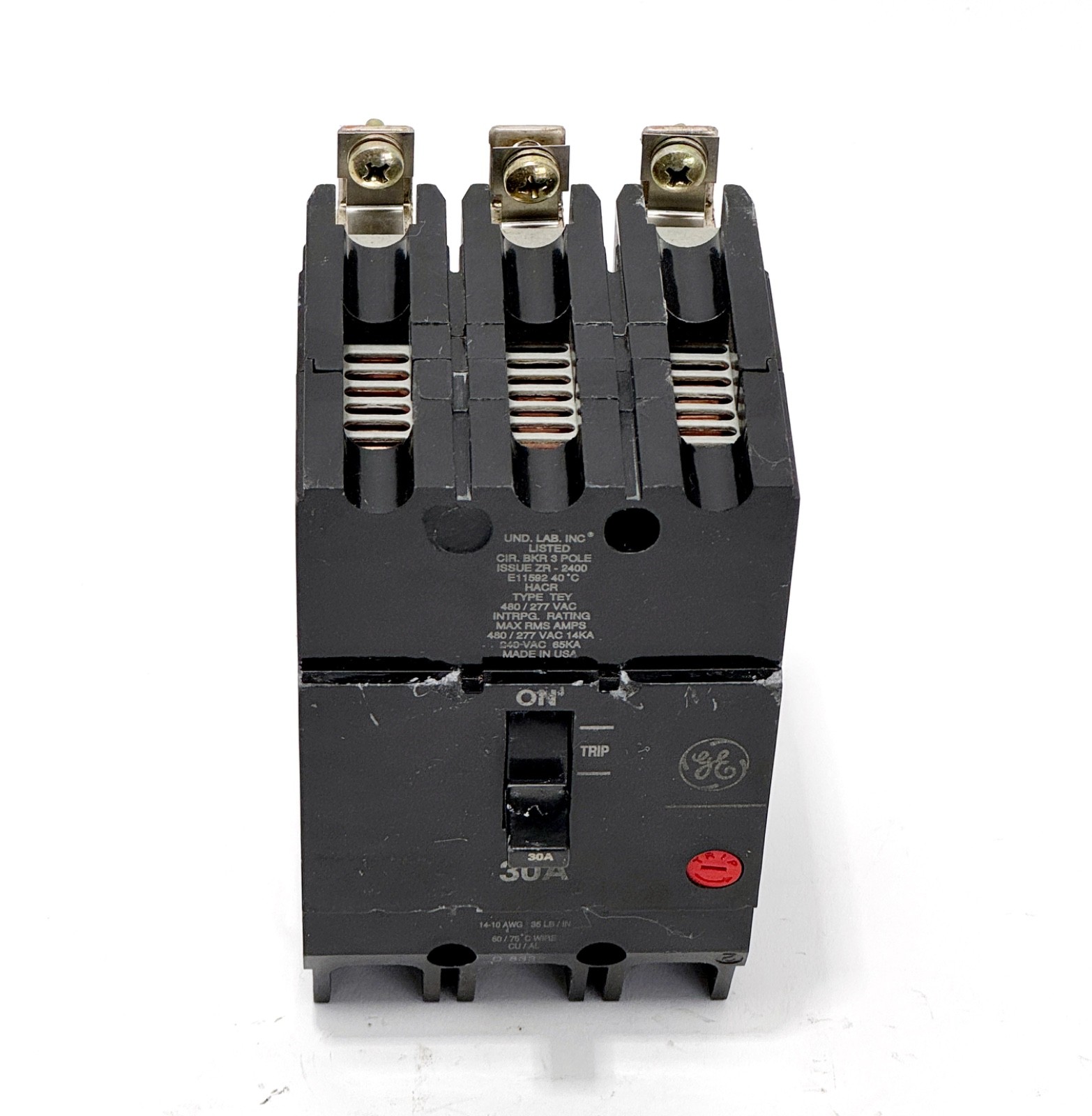 General Electric GE TEY330 3 Pole 30Amp 480v Molded Case Circuit Breaker