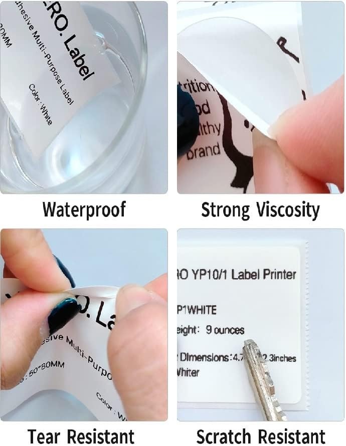 2 Rolls Yellow Cable Labels 1×3 Thermal Wire Wrap YiHERO Phomemo M110 M120 200ct