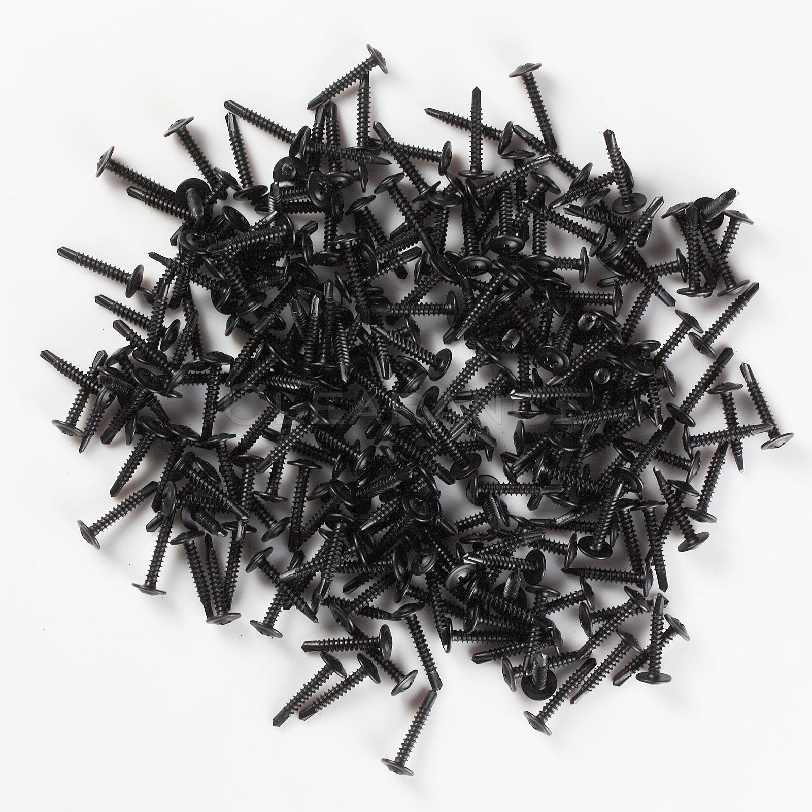 Phillips Truss Head Black Sheet Metal Self Tapping Screw #8 x 1” Qty 500