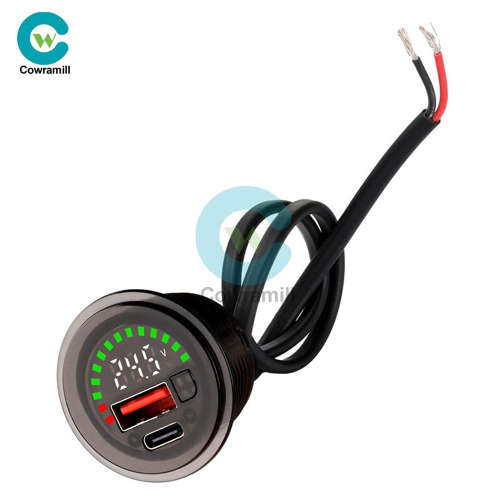DC 7-30V Waterproof Digital Voltage Battery Capacity Level Indicator Voltmeter