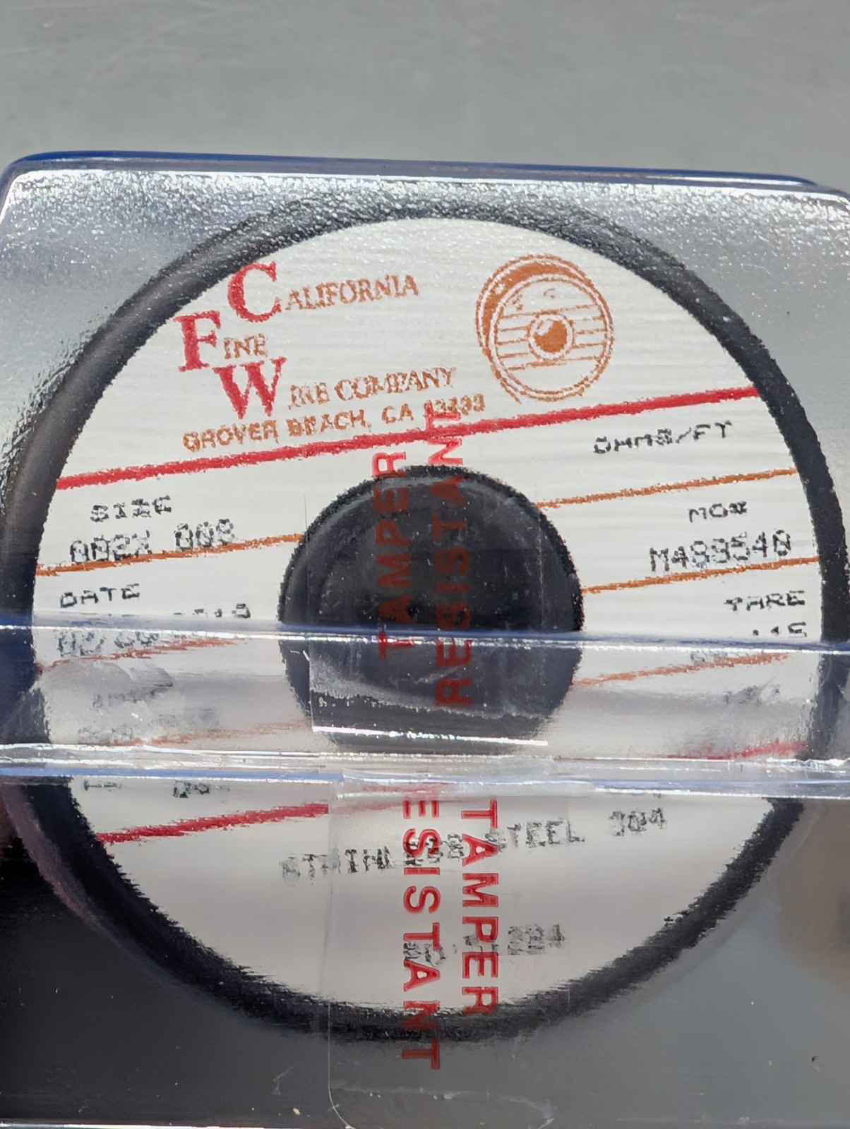 California Fine Wire 304 Stainless Steel Ribbon 0.003″ x 0.025″ 2127ft Spool NOS
