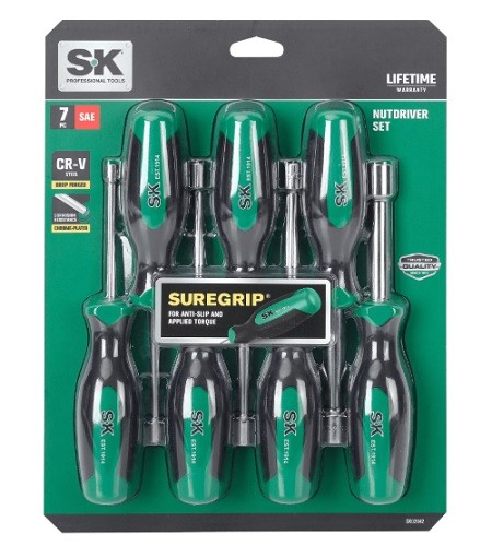 SK02042 SK 7PC SAE Nutdriver Set – 1PK