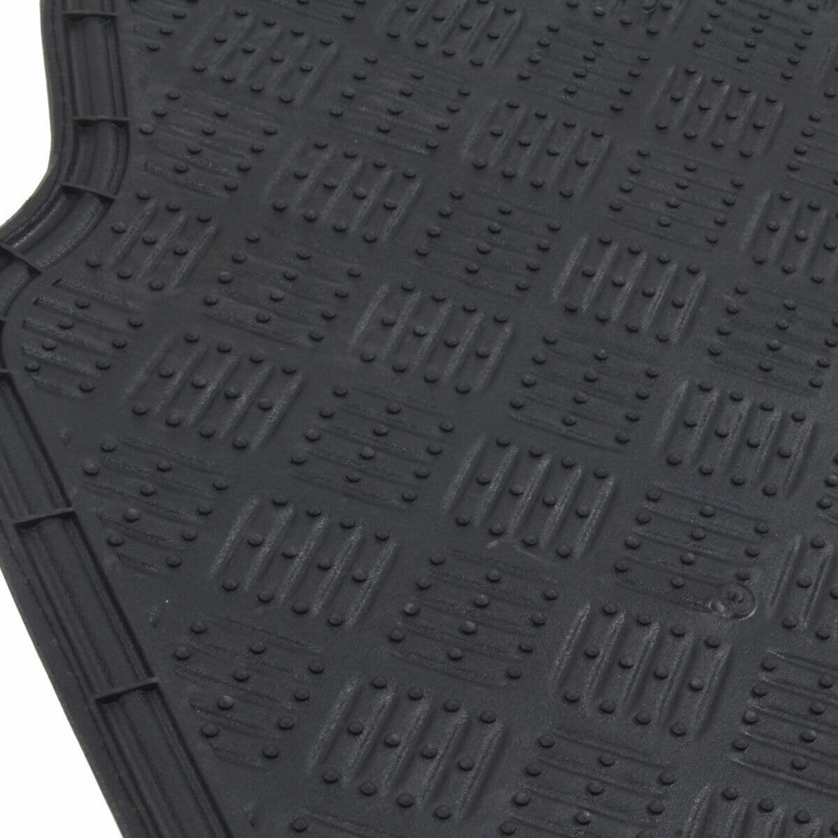 Heavy Duty Metallic Rubber Car Floor Mats 4pc Front Rear Silver MT-641