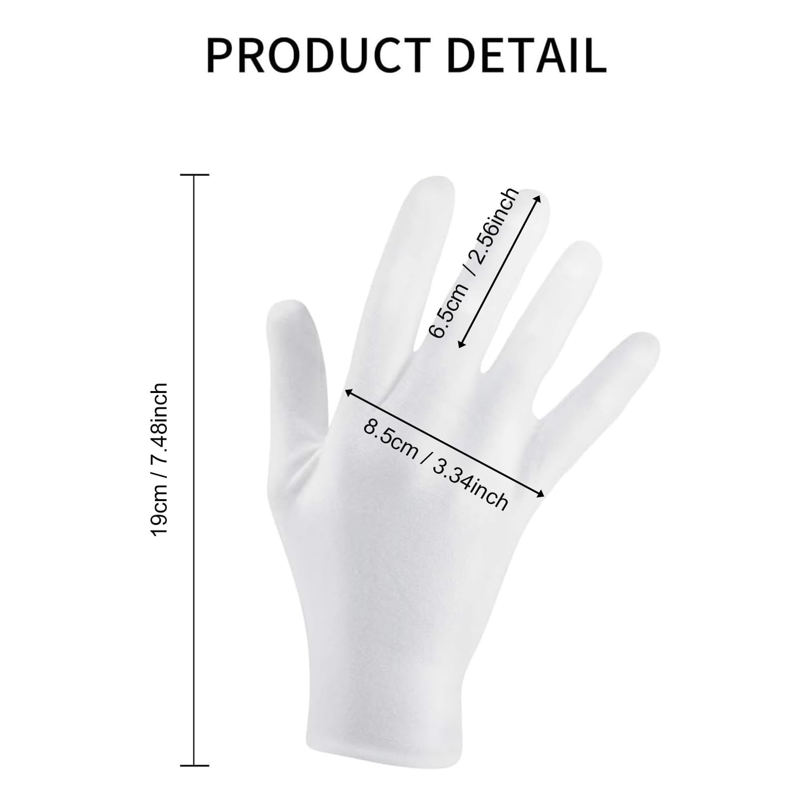 300 Pcs White Cotton Gloves Bulk – Moisturizing Overnight Gloves for Dry Hands,