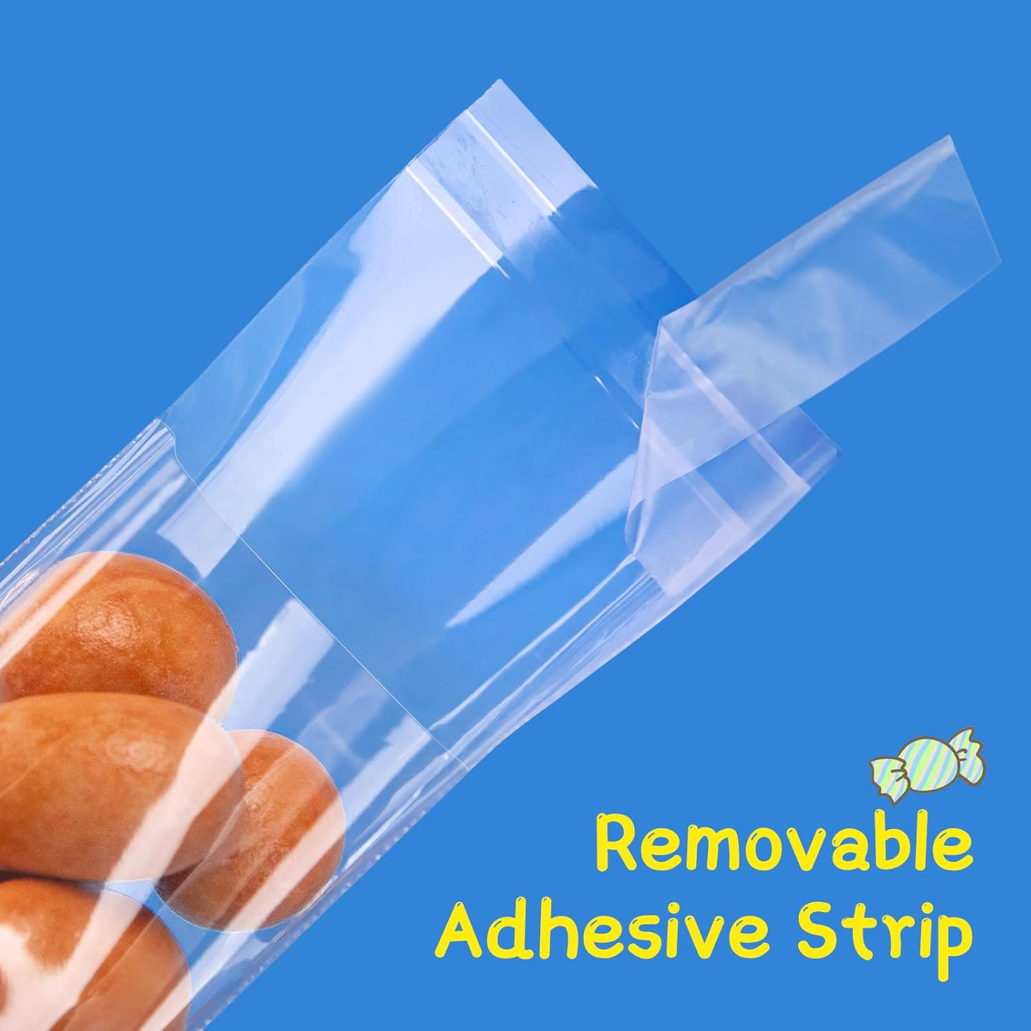 2X10 Inches 240 Pcs Clear Pretzel Rod Bags, Self Sealing Resealable Cellophan…