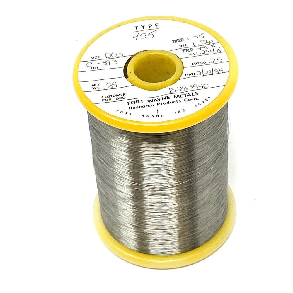 Fort Wayne Metals 0.003 in Diameter Type 455 0.89 lb. Wire Spool